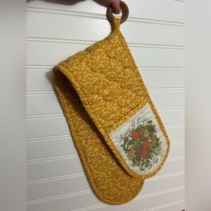 Rare Vintage Corning Ware Spice O Life Quilted Double Oven Mitt Pot Holder